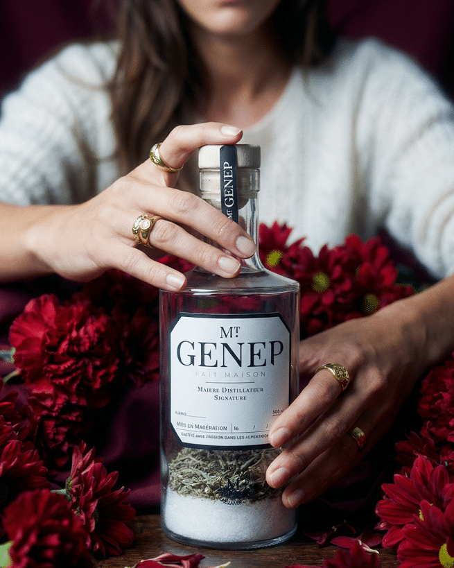 Kit de génépi artisanal Mont Genep – bouteille premium pour liqueur maison