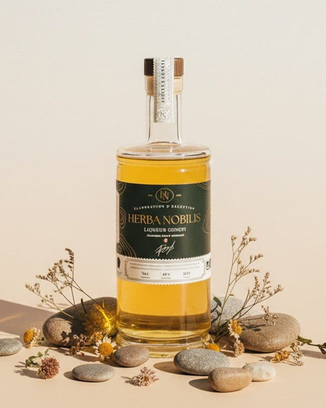 Liqueur de génépi des alpes bio Herba Nobilis – bouteille premium
