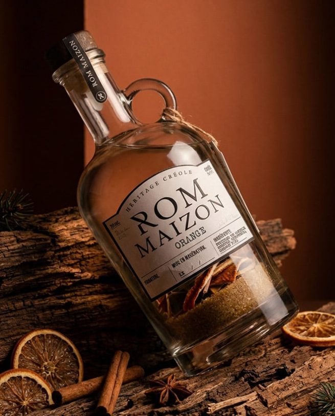 Kit de rhum arrangé maison Rom Maizon Orange – bouteille premium épices et agrumes