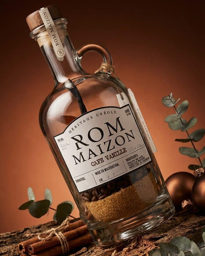 Kit de rhum arrangé maison Rom Maizon Café Vanille – bouteille premium épices
